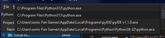 Interpreter selection
